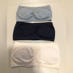 Three (3)Jessica Simpson strapless tube bras. NWOT.